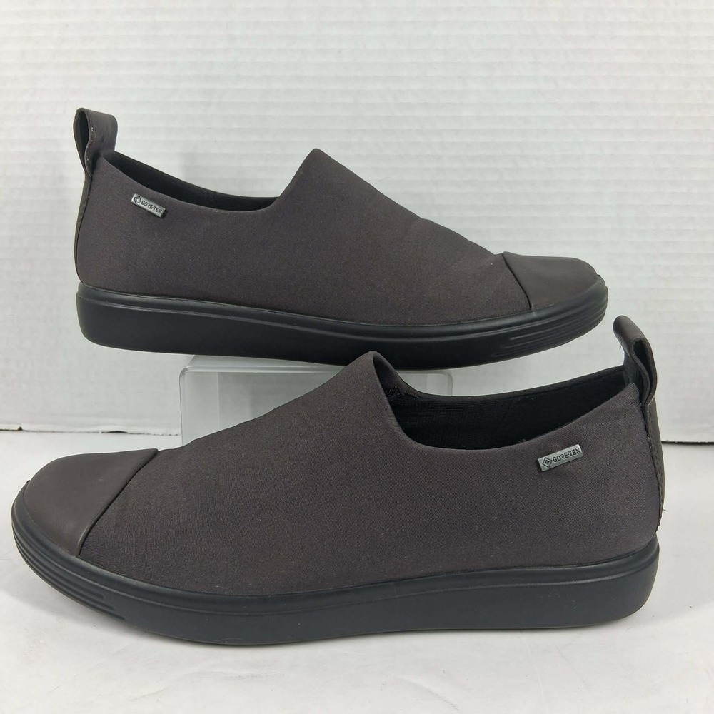 ECCO Soft 7 Gore-Tex Slip‎ On Sneakers Womens 38 US 7 Brown Waterproof 440423